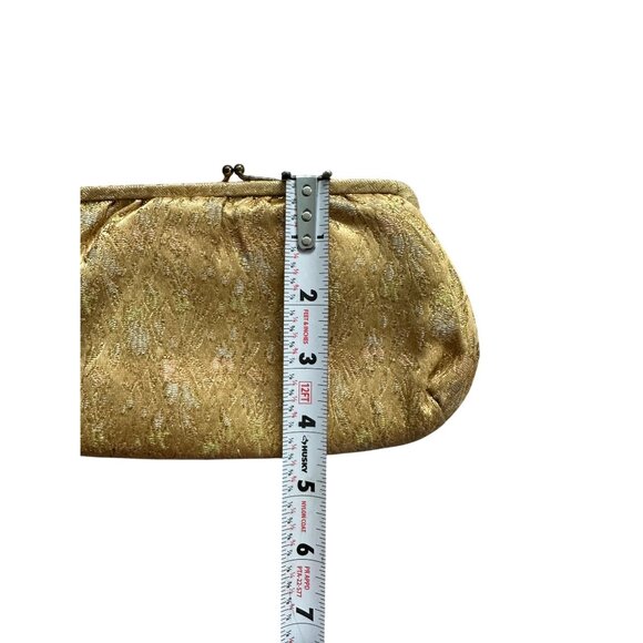 VINTAGE 1960's Gold Metallic Kisslock Coin Purse - Picture 5 of 7